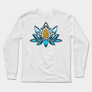 Flower Blue Jewels Long Sleeve T-Shirt